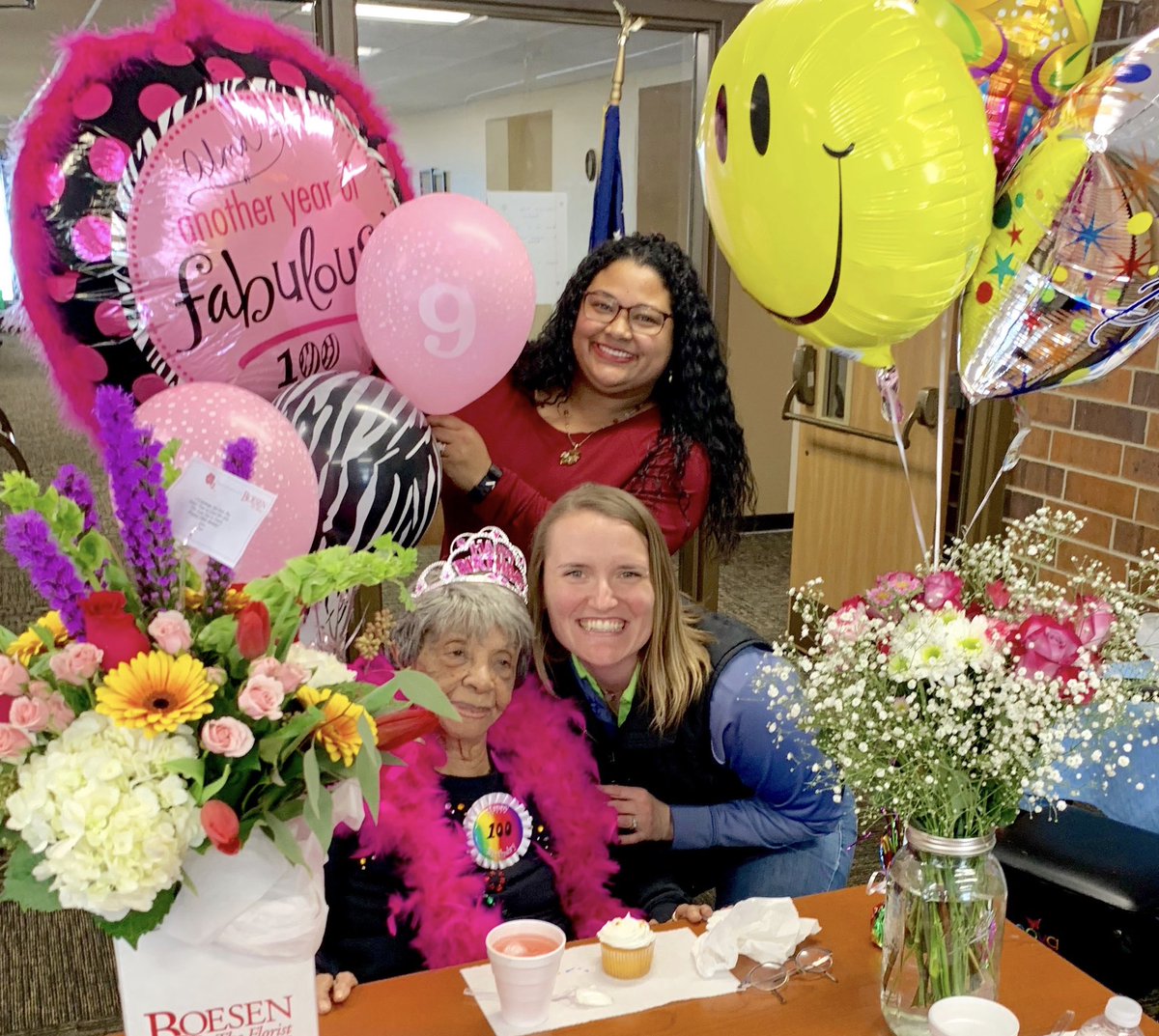 WLifeIA's tweet photo. Happy 100th birthday to WesleyLife at Home client Alma, who continues to live independently in her own apartment! Cleaning and laundry assistance from #WesleyLife enables Alma to continue to "be on my own -- just the way I like it." Happy birthday, Alma, & many more! @CoryBooker https://t.co/VaGNCb0w9d