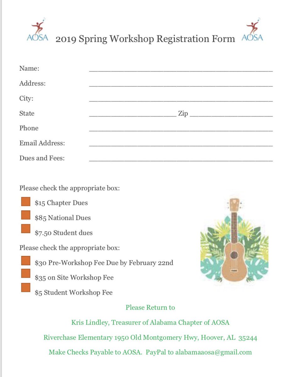 Spring Newsletter and Registration Form for Workshop.