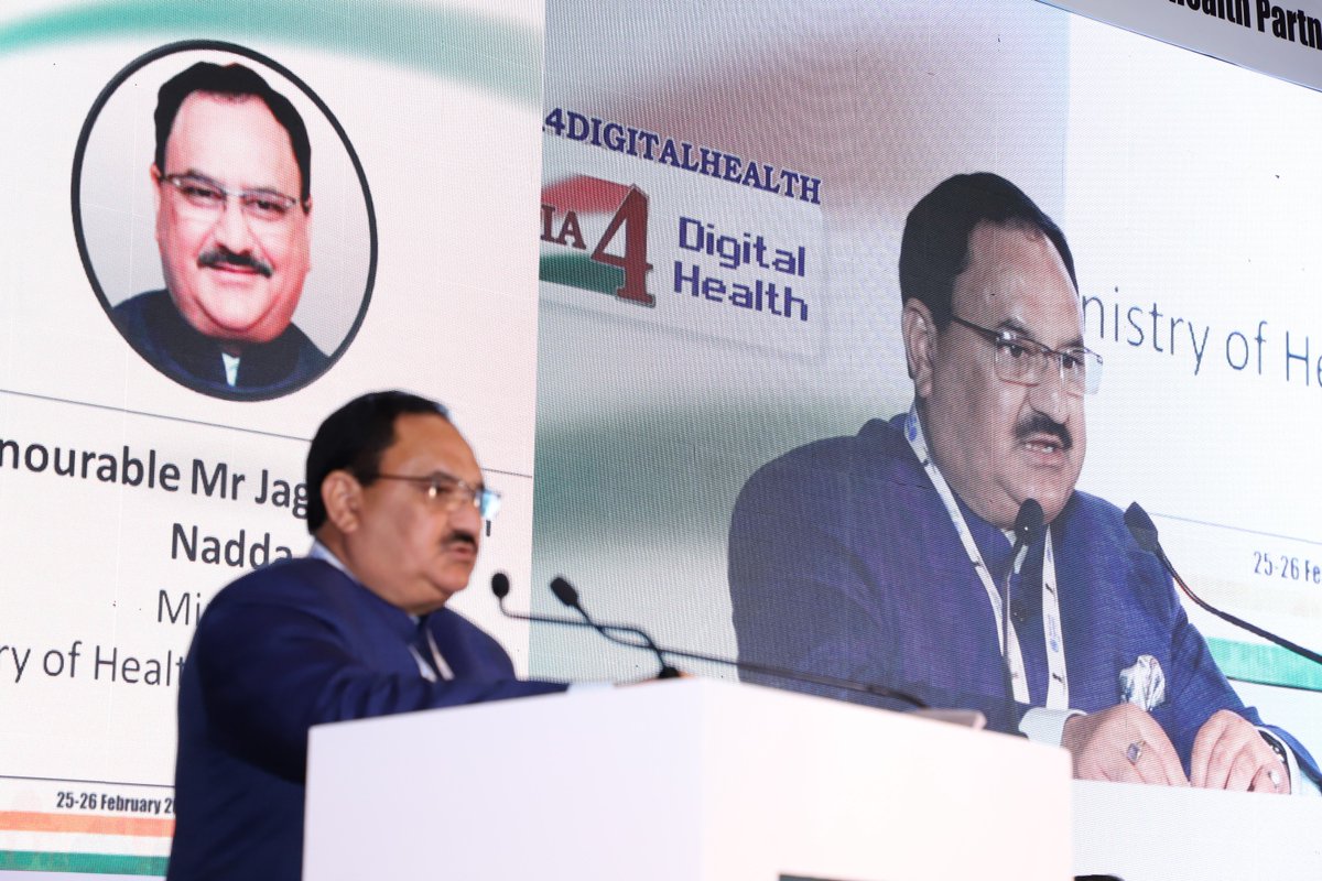 Hon'ble Health Minister Shri <a href="/JPNadda/">Jagat Prakash Nadda</a> at the 4th #GDHP Summit: Through robust digital interventions, we have ensured a continuum of care across primary, secondary and tertiary facilities gets delivered. 
#DigitalIndia #India4DigitalHealth