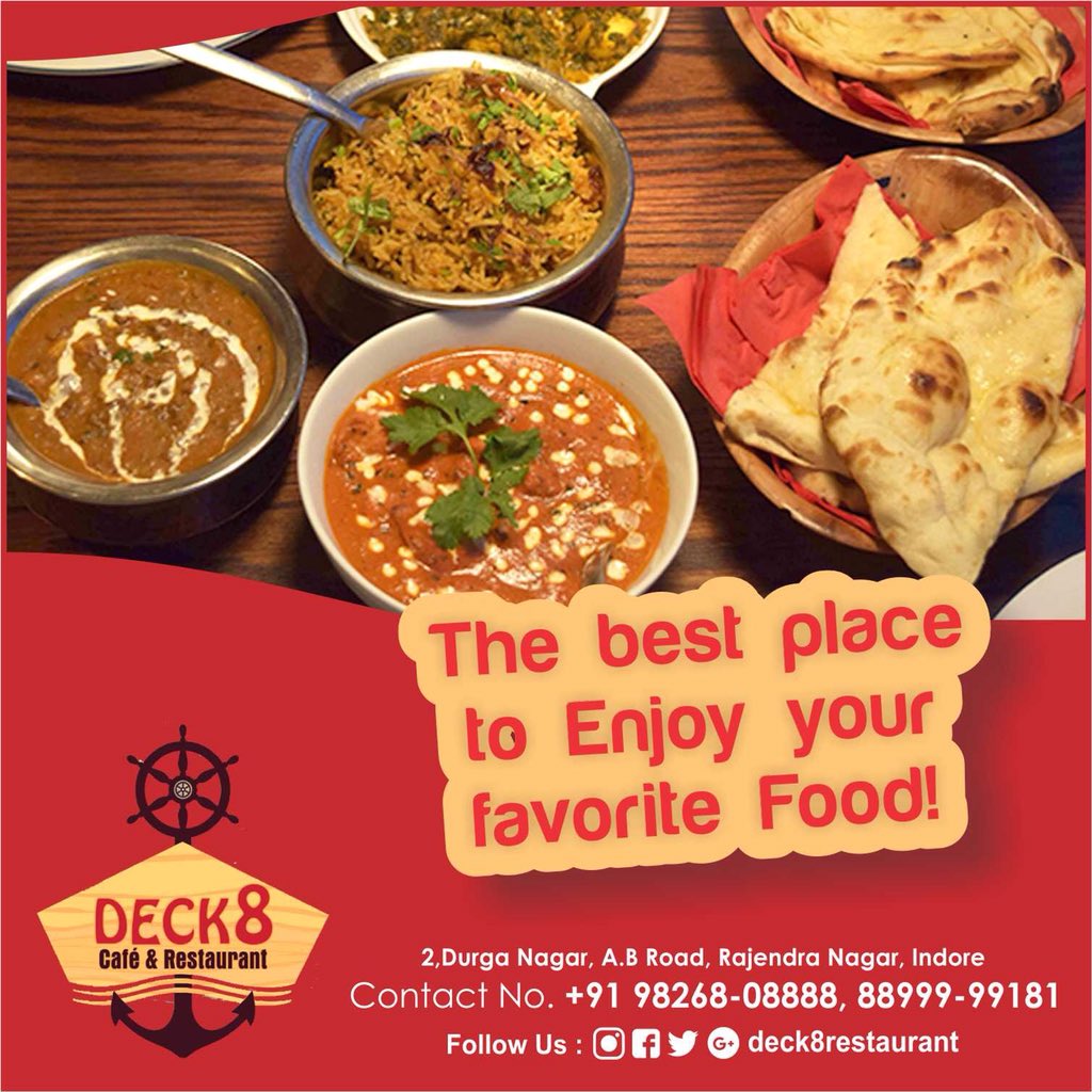 RestaurantDeck's tweet photo. The best place to Enjoy your favorite Food !
Contact No. +919009991976 , 8899999181
#restaurant 
#foodie
#indorehotels
#instafood
#healthyfood
#HUNGRY
#familyrestaurant 
#party
#food
#deck8 https://t.co/OtT7gaOrau