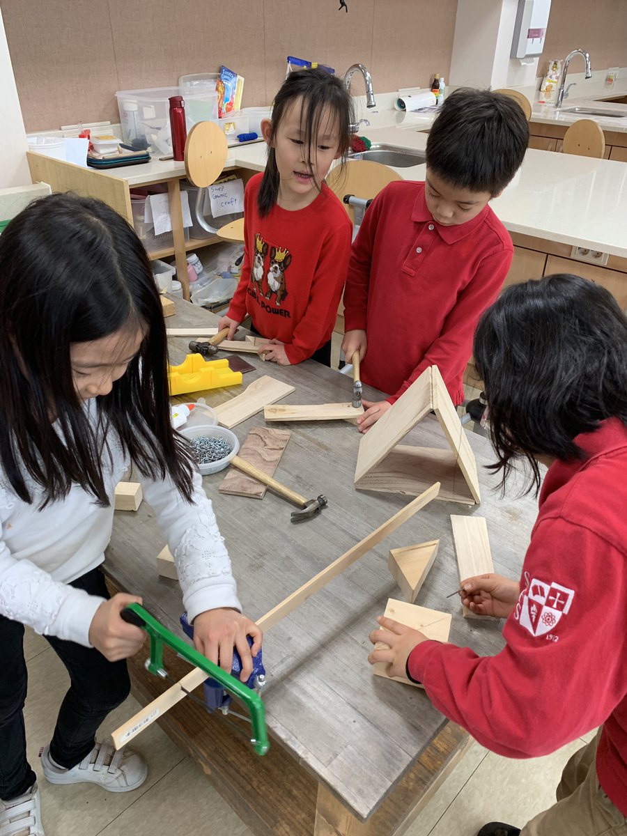 KatherineMBaird's tweet photo. Grade 1 @SFS1912 deep into their exploring and thinking around changes in materials and how they can be manipulated for a purpose #handsonlearning #ibpyp listening carefully to their wonderings to guide the learning https://t.co/Xhbu9bs7Mc
