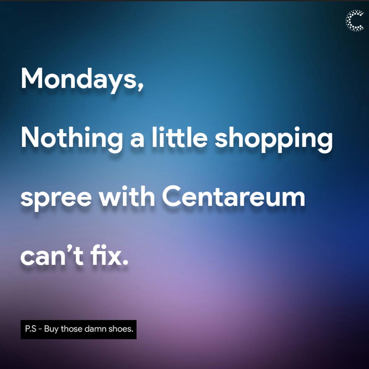 centareum's tweet photo. Beat Monday Blues with Centareum
#Shopping #RetailRevolution #blockchaintechnology https://t.co/irEcTWgTf5