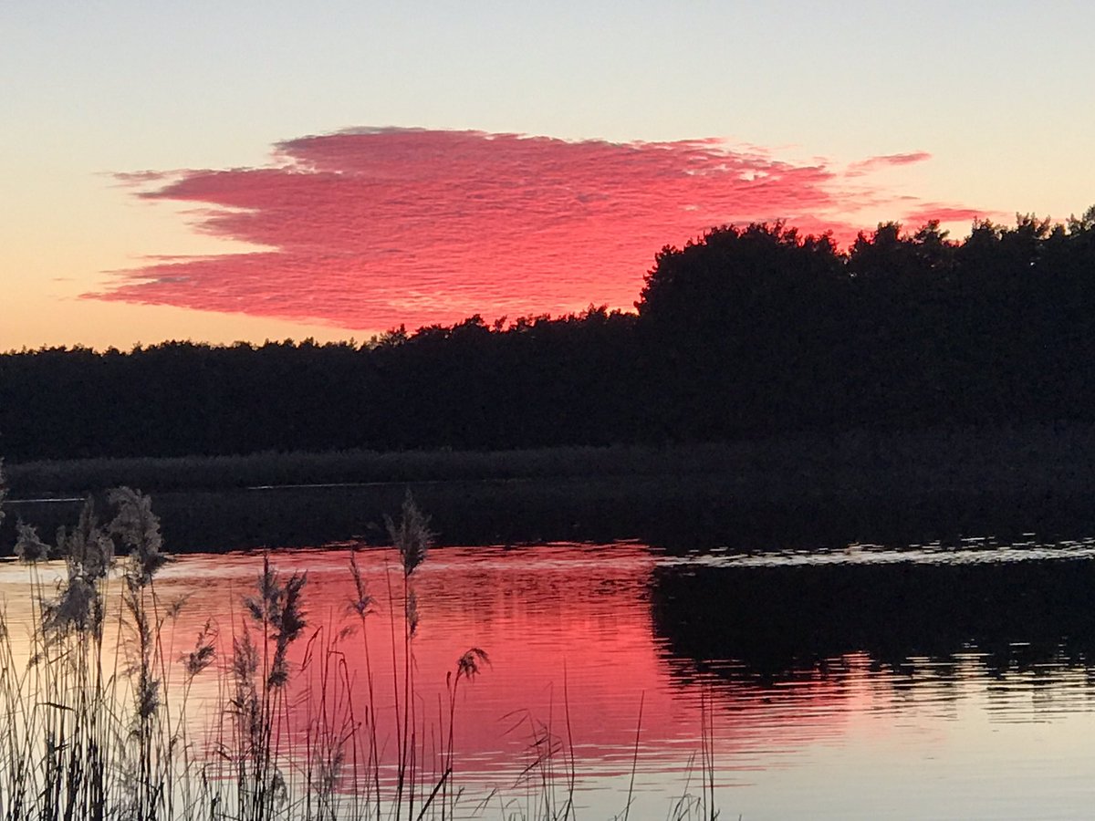 Mit einem malerischen Abendrot in eine schöne Woche. Gruß aus Briest in Havelsee an der Havel. #momaWetter