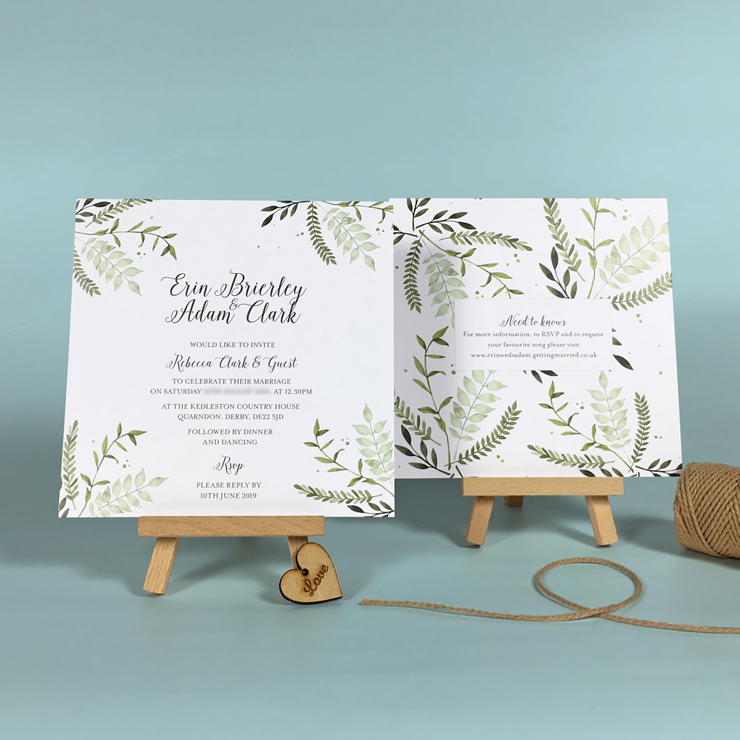 Getting in the mood for spring with this botanical wedding invitation. We created this design for Erin &amp; Adam after we met <a href="/nationalwedding/">The National Wedding Show</a> , Manchester last year.

#botanicalweddinginvitation #weddingstationerymanchester #TNWS
