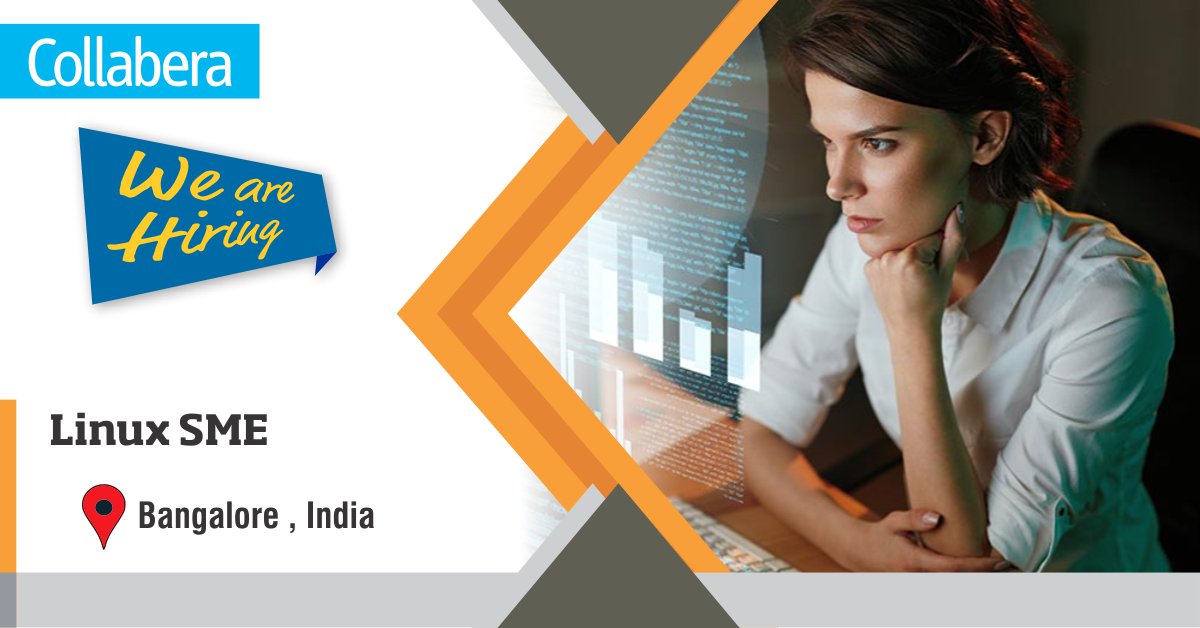 Collabera_India's tweet image. Looking for a change? Here is a great opportunity for #LinuxSME to join our team in #Bangalore #India

Apply now: bit.ly/2U7TmZp

#talentacquisition #recruiting #recruitment #technology #careers #engineeringjobs #jobsinBangalore