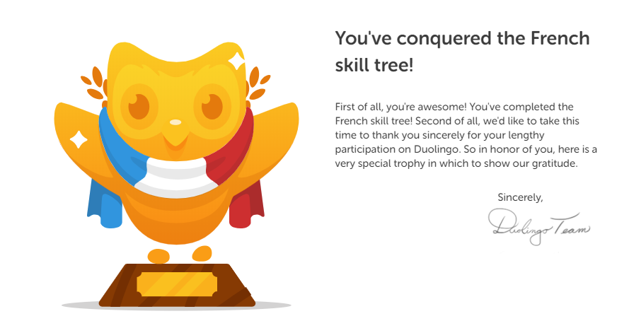 mdqara's tweet photo. @duolingo 
Finally I made it !
Merci beaucoup 🌹 https://t.co/VPRONnKxM7