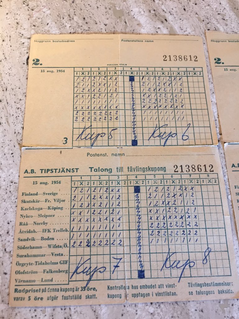 SimonTrespekt's tweet photo. @stryktipset En gammal goding från förr 😉 https://t.co/1k8AiUJ9uM