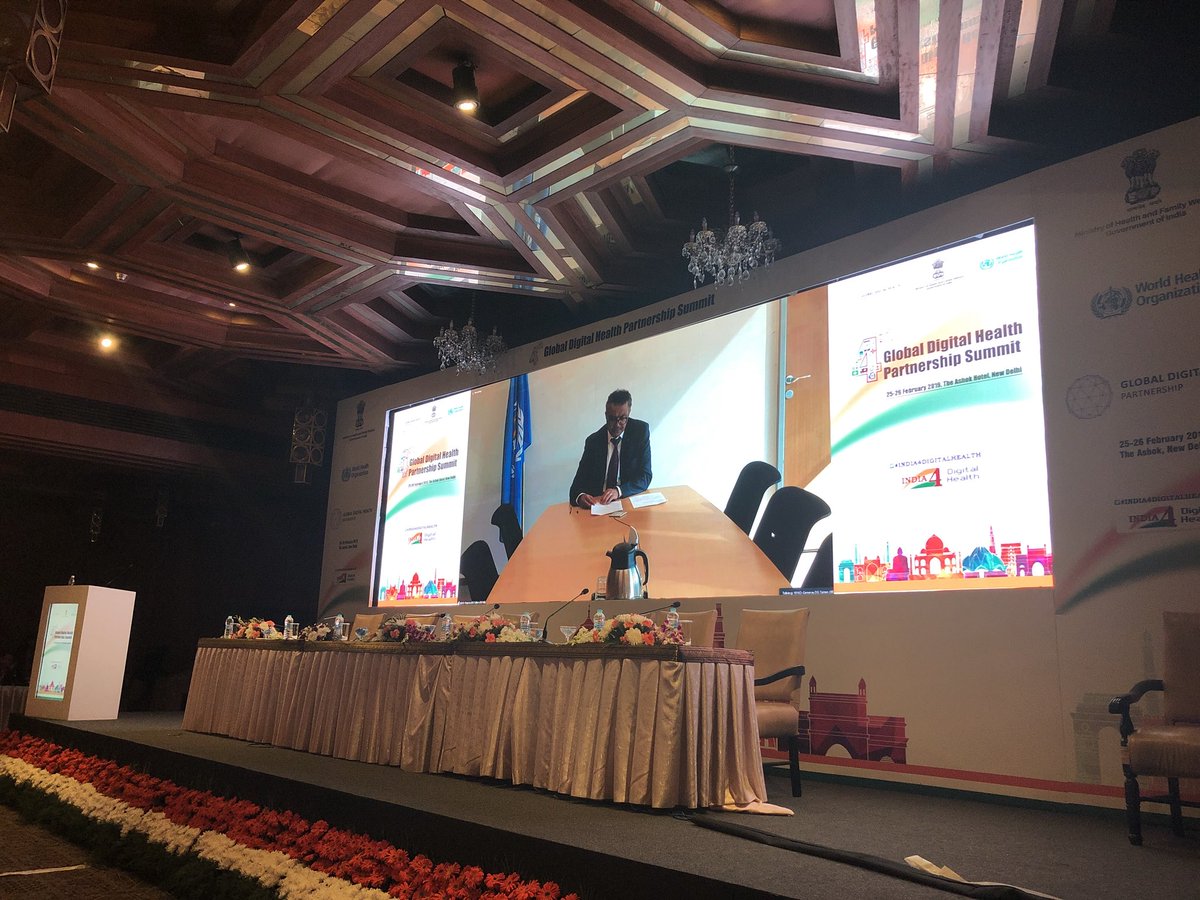 ‘The future of health is digital’ Dr Tedros Ghebreyesus, DG <a href="/WHO/">World Health Organization (WHO)</a> tells #GDHP2019 <a href="/GDHPartnership/">GDHPartnership</a> <a href="/WHOSEARO/">World Health Organization South-East Asia</a> #india4digitalhealth