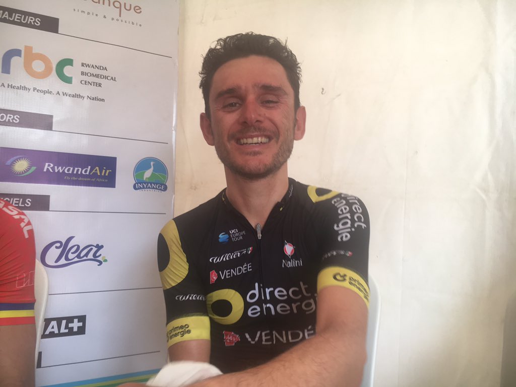 tour_du_Rwanda's tweet photo. .@petitper of @TeamDEN_fr is the most aggressive rider of the day!💪🏽
He will wear MOST AGGRESSIVE sponsored #RwandaTea
Congratulations
#TDRwanda19 https://t.co/oQGuN6YFnz