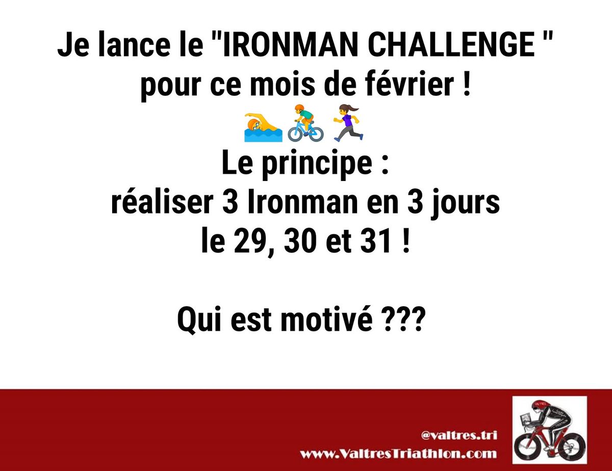 valtres_tri's tweet image. Qui est chaud ??? 

#IronmanChallenge
#triathlon #ironman #triathlete #swimbikerun