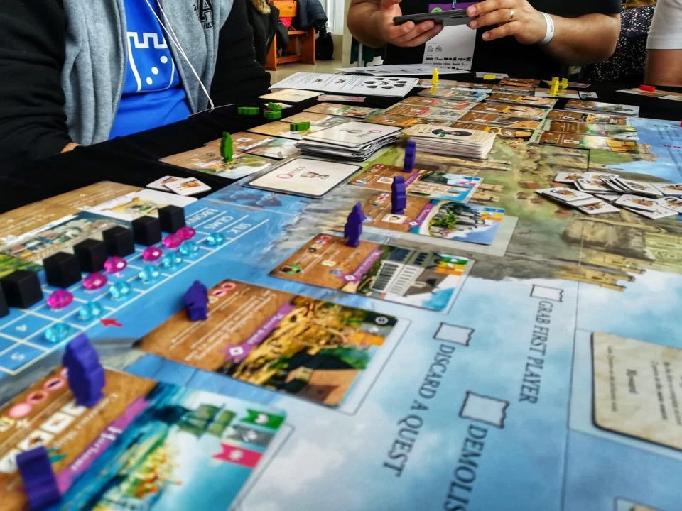 ImniaB's tweet photo. Making new strategies, racing to win, learning new tips, getting feedback and making new friends. This is how the BG Festival was for us this weekend in the beautiful medieval city of Veliko Tarnovo. More to share in our upcoming newsletter (link in bio to subscribe). #bggplay https://t.co/FkKhu0x4nn