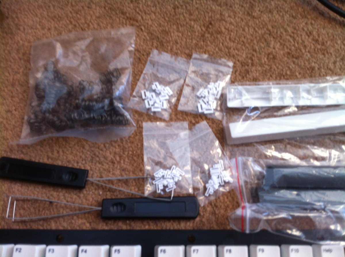 GadgetUK164's tweet photo. New Amiga key caps arrived! Some look crooked there but that's just the jig holding them for shipping - they are perfect! #commodore #amiga #retrogaming
Great job @ #a1200NET https://t.co/HO5GZfcHOG