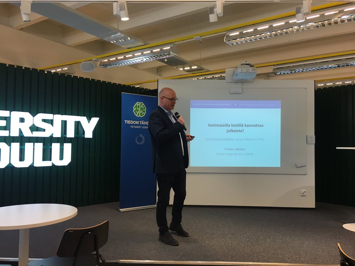 Oulussa Janne Pölönen ja Hanna Lappalainen tiedelehtien tekemisestä ja niissä julkaisemisesta - tiedelehtikiertue Tiedon tähden #tiedontahden #vetandetleder #knowledgefirst