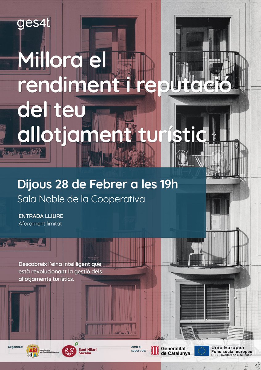guillerieskm0's tweet photo. Ets el gestor o propietari d'un Habitatge d'Ús Turístic o Allotjament Rural? 

Aquesta presentació et pot interessar! https://t.co/Gcw7pcnJBi
