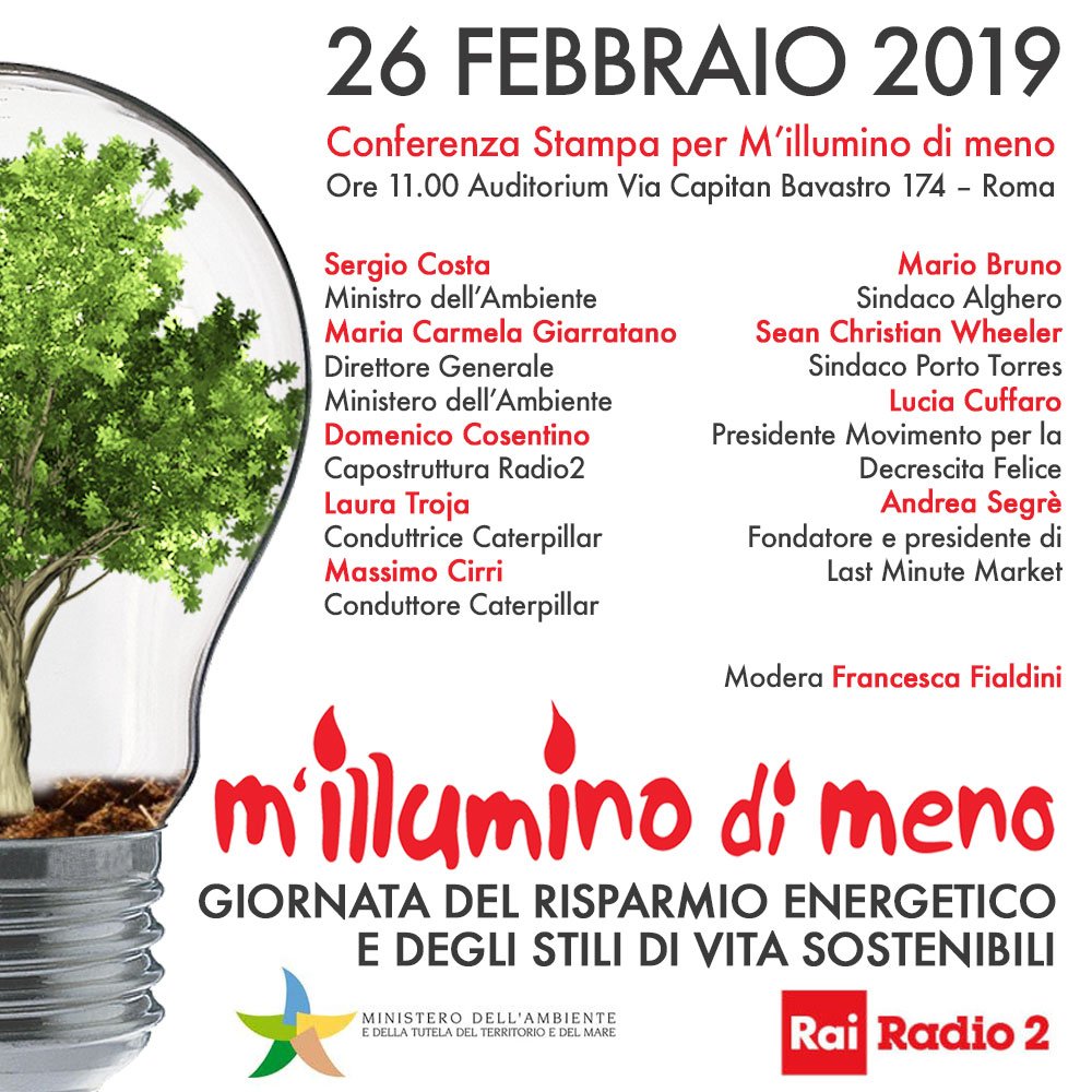 MASE_IT's tweet photo. Vi aspettiamo domani, con @RaiRadio2 , per la presentazione della campagna #MilluminodiMeno , dedicata quest’anno all’economia circolare. L’obiettivo è sensibilizzare sull’importanza del #riciclo, scelte #ecosostenibili, risparmio ed #efficienzaenergetica. https://t.co/kAGNjOsp6i