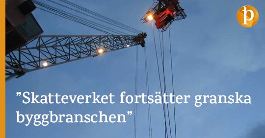 Skatteverket arbetar mot osund konkurrens i bland annat byggbranschen, i år med särskilt fokus på den grå delen av marknaden. Läs mer: lnkd.in/gChFjpa