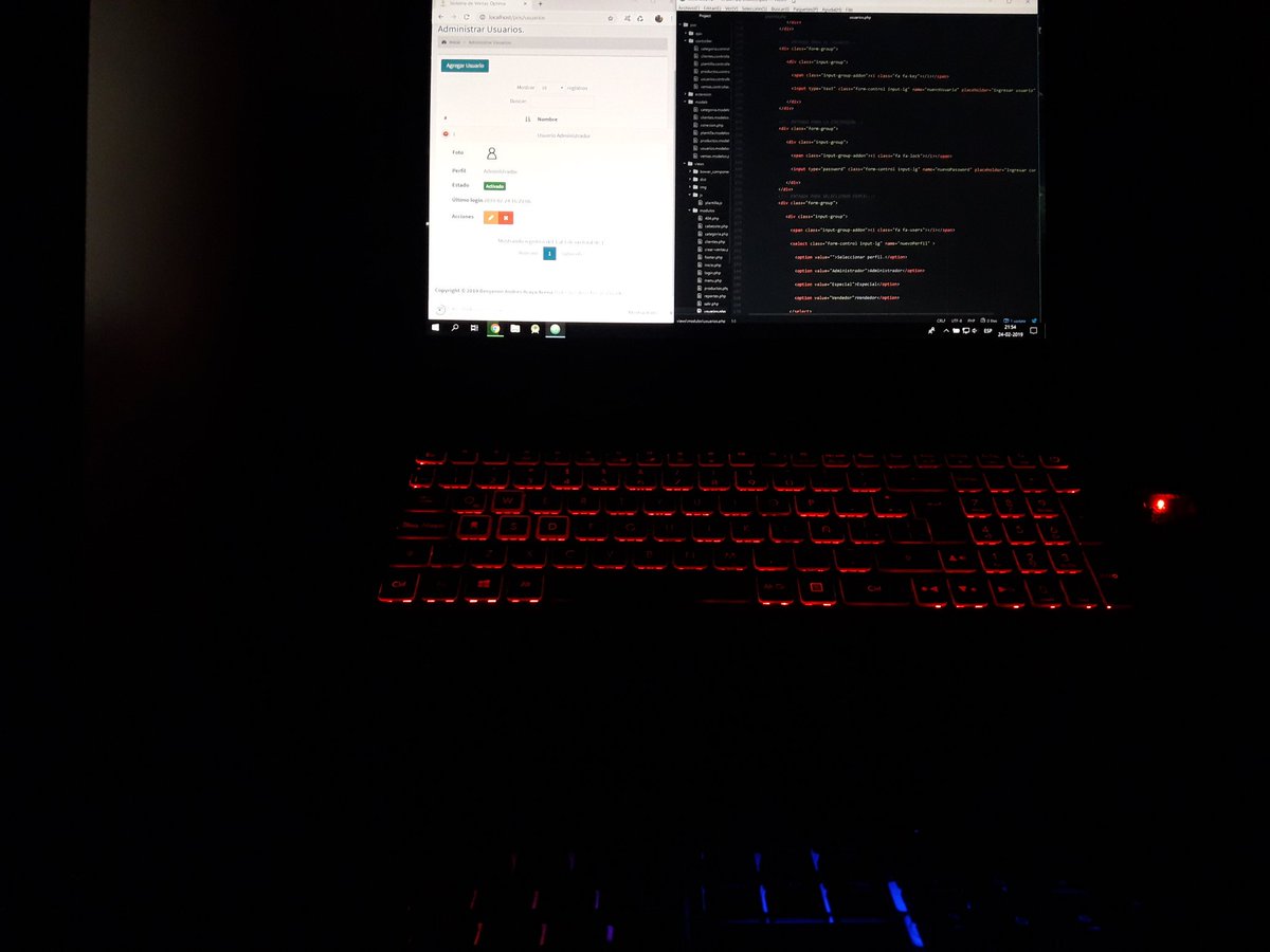 benjaminaraya91's tweet image. Todo fluye 😎😎😎💻💻🎧 ya un gran avance,  errores solucionados 😎😎 mañana a seguir mejorando los módulos restantes 😎😎😎
#sistemadeventas #pos #webdesign #webdevelopers #programming #programmerlife #designer #php7 #mysqlworkbench #pasionporprogramar