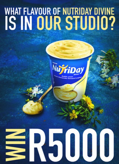 Show us how well you’ve been paying attention 😉 What flavour of #NutriDayDivine has been in the #MorningShowSA studio this week? Answer in the comments and stand a chance to WIN R5000 with @nutridaysa.