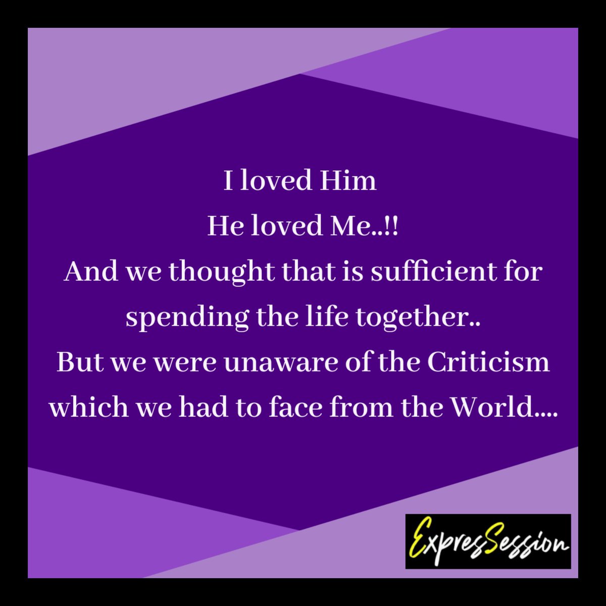 ExpresSession's tweet photo. LOVE is not EASY!!
.
.
#love #criticism #InspirationalQuotes #MotivationalQuotes #writerscommunity #writerssociety #writerscorner #writersofindia #WordsOfWisdom #QOTD #quotes #poetry #thoughts #expression #aakankshatangade #ExpresSession https://t.co/mvVjsqcyN3