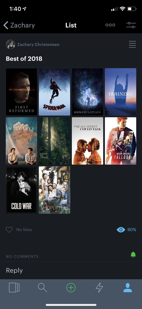 zachchristensen's tweet image. If you want to watch something else, I’d recommend any of the movies on my top 10