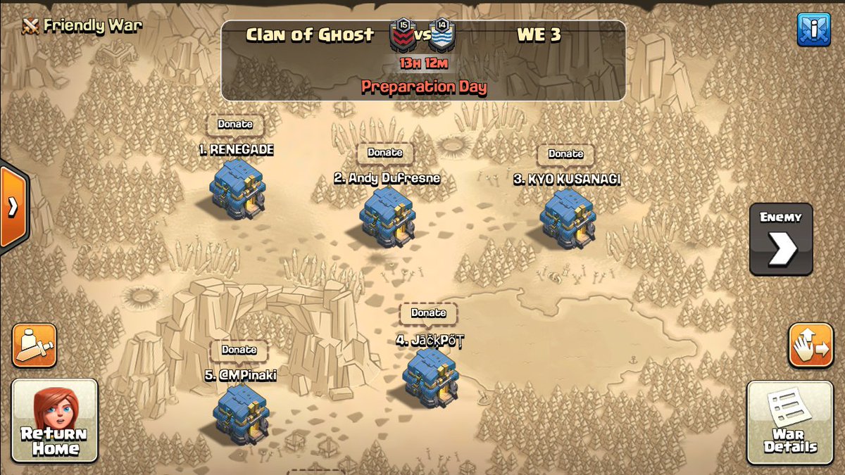 A friendly war between Alliance clan...
BD: 5/13/22 - No Dip war.
Gl guys <a href="/We3_CoC/">We3_CoC</a> @clashtoday_com