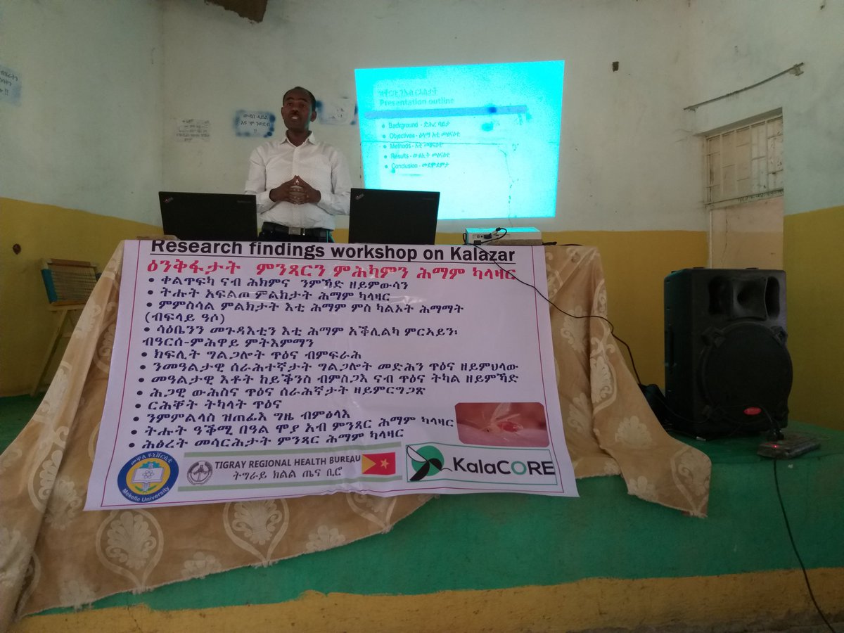 hgodefay's tweet photo. Attending a dissemination workshop on Kalazar (Visceral Leshmaniasis) Prevention and Case management, prepared by the collaboration of @MekUniETH #TRHB &amp; @Kala_CORE 
#Humera #Tigray #Ethiopia  
@DrKindeya https://t.co/m0nyyLatQd