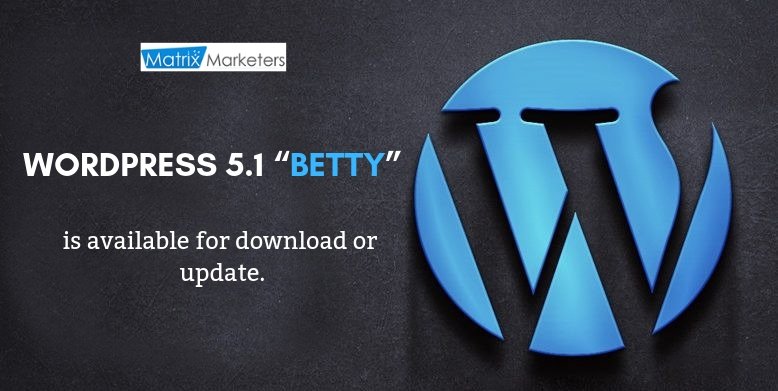 mtrxmrktrs's tweet image. Version 5.1 of WordPress named &quot;betty&quot; is available now! Check out more detail here wordpress.org #WordPress5.1 #TechNews #WordPressbetty #WordpressUpgrade @WordPress #wordpressplugins #wordpresswebsite #wordpressdesign #wordpressDevelopment #WordPress  #wordpresstheme