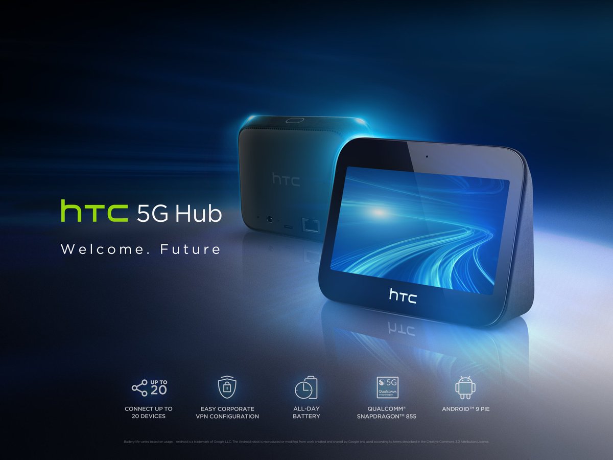 HTC est à la pointe de la technologie 5G avec le lancement du HTC 5G Hub, le premier hub mobile offrant une connectivité à des vitesses fulgurantes. En savoir plus sur https://t.co/LMARv55dUd https://t.co/fsrat12NnQ