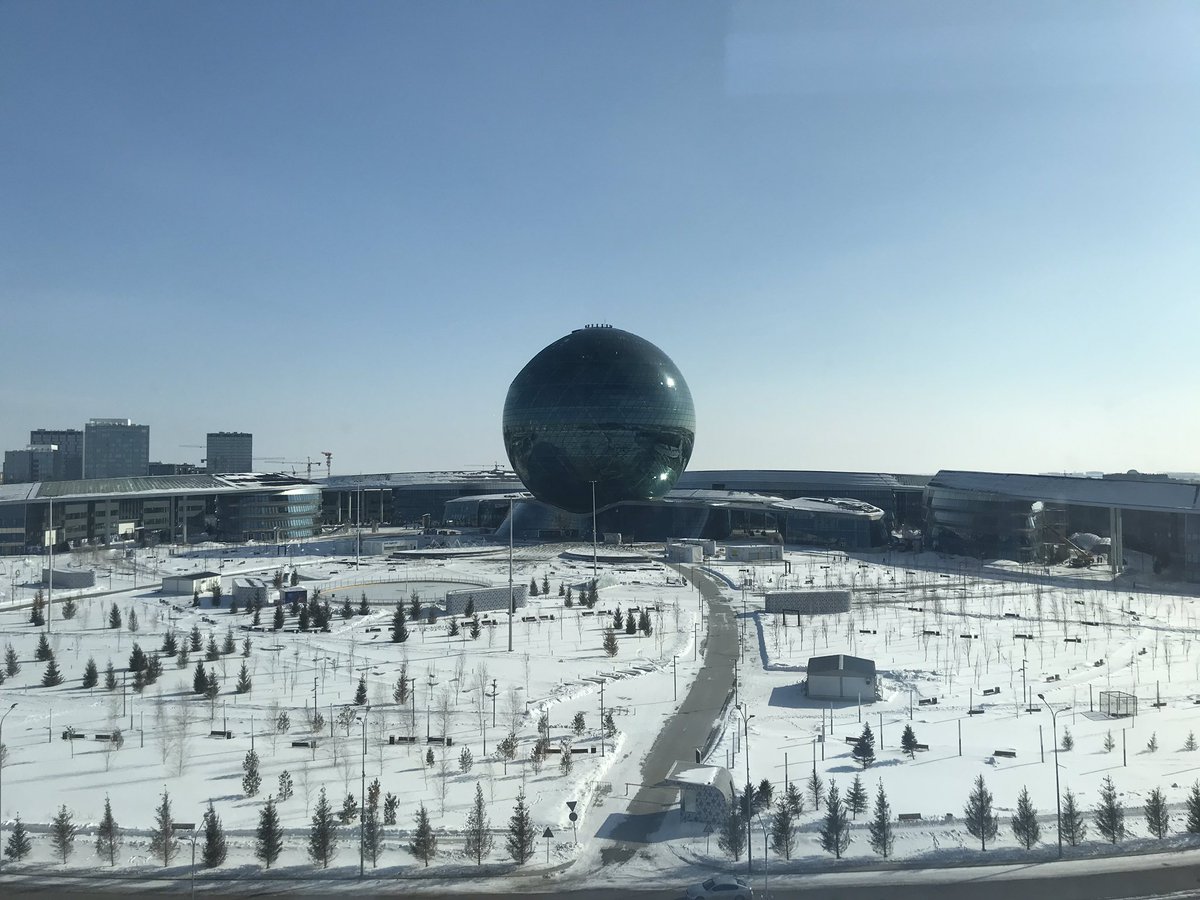 Beautiful, freezing cold day in #Astana. Health workers in line for a 20% increase in salaries and GDP for health to increase from under 4% to 10% within five years to launch full universal healthcare and new National Social Health Insurance Scheme by 2020. More clinics &amp; carers.
