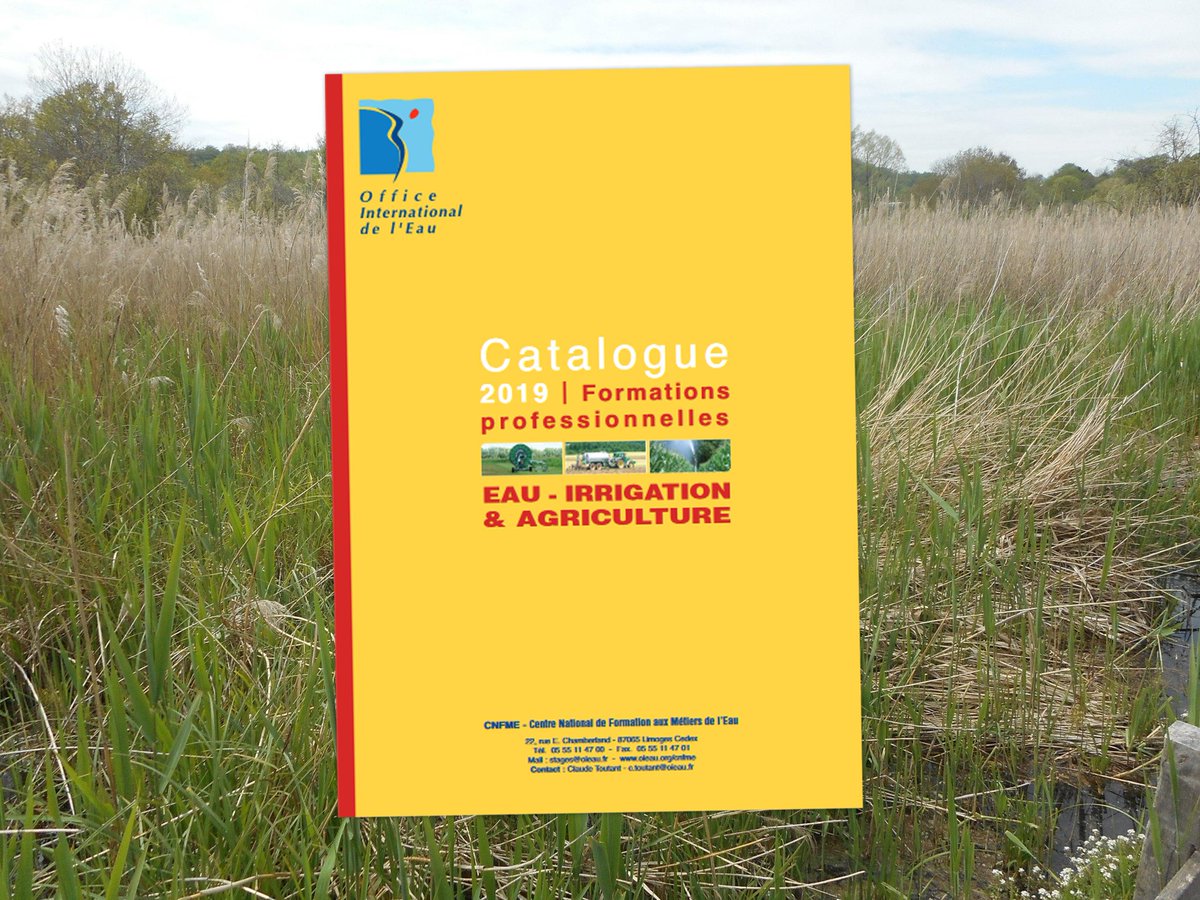 Formations_Eau's tweet photo. #Eau - #Irrigation - #Agriculture : découvrez le catalogue des formations du CNFME (Centre National de Formation aux Métiers de l'Eau) de l'@OI_Eau en 2019 ! https://t.co/EkeSUyf58O https://t.co/xZr45maCFj