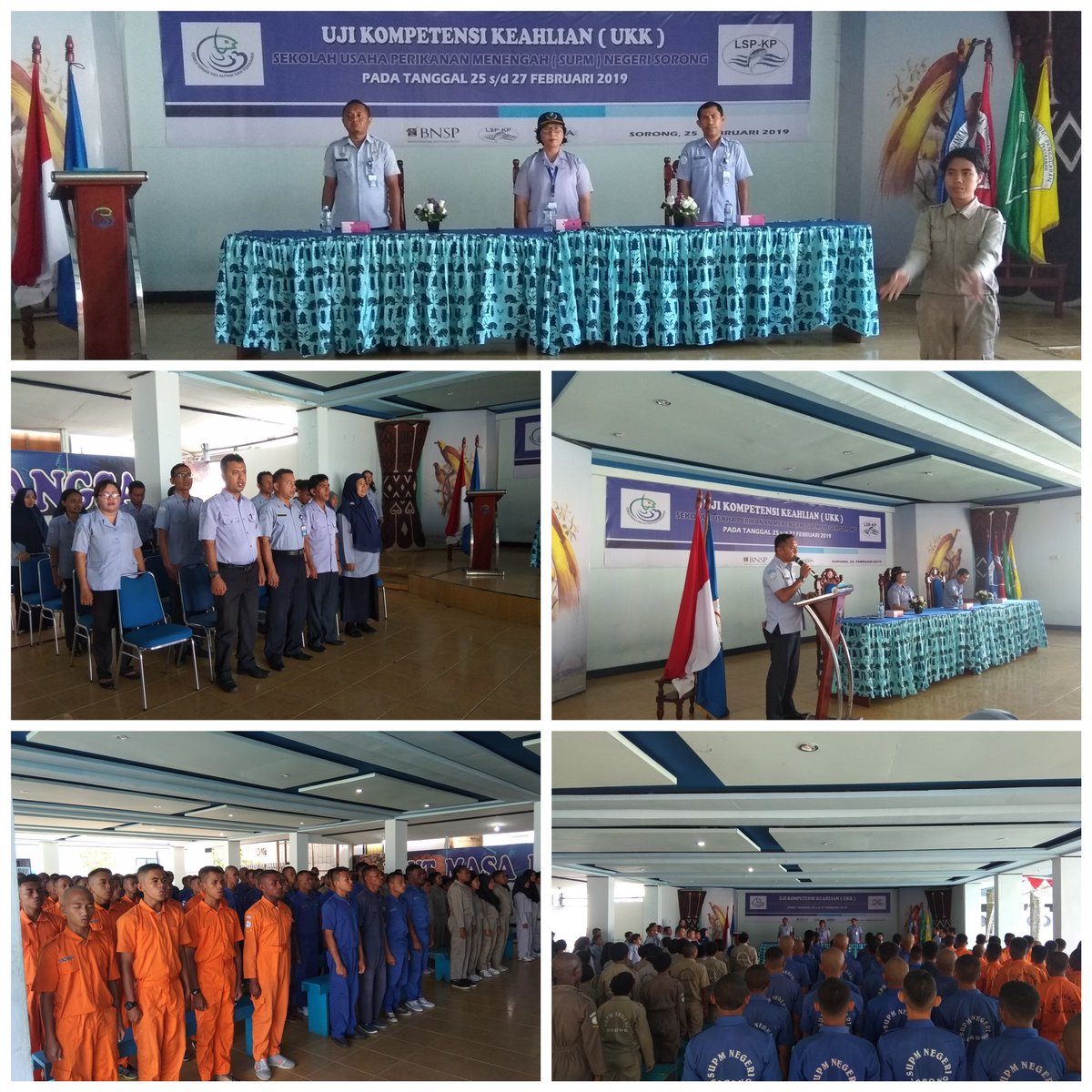 BRSDMSUPMSorong's tweet photo. Pembukaan kegiatan Ujian Kompetensi Keahlian (UKK) untuk peserta didik SUPM Sorong yang juga dihadiri oleh pihak perusahaan yg ada di Sorong.
#Kerja3ersama 
@Erni_Kristina @Pusdik_KP @brsdm_kp https://t.co/B7KHzYodS6