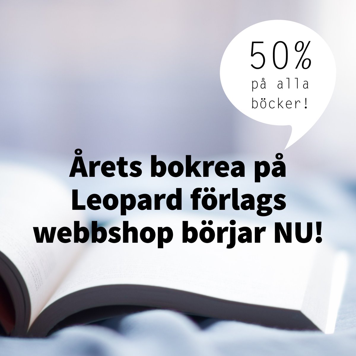 leopardforlag's tweet photo. Yes, alla böcker 50% på vår webbshop: https://t.co/feuSthSiuB https://t.co/3DC3Sp6TxV