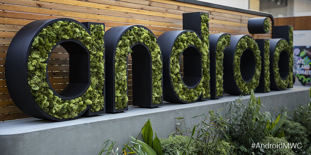 Android's tweet image. This week, we’re at #AndroidMWC bringing you our take on what’s new in the #Android ecosystem - from flagship devices to 5G. Stay tuned as we dive deep into the tech and celebrate major milestones with Android partners.