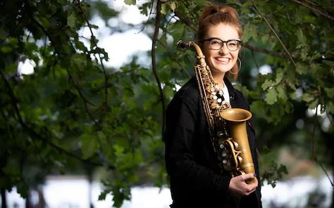 BBCNWT's tweet photo. Award-winning saxophonist Jess Gillam, from Ulverston, to become @BBCRadio3 youngest ever presenter.  The 20 year old will present a new Saturday show "This Classical Life", talking to young musicians about their favourite pieces of music. https://t.co/z9HEPXZ6UX