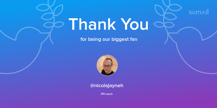ASvjs's tweet image. Our biggest fans this week: @nicolajayneh. Thank you! via sumall.com/thankyou?utm_s…