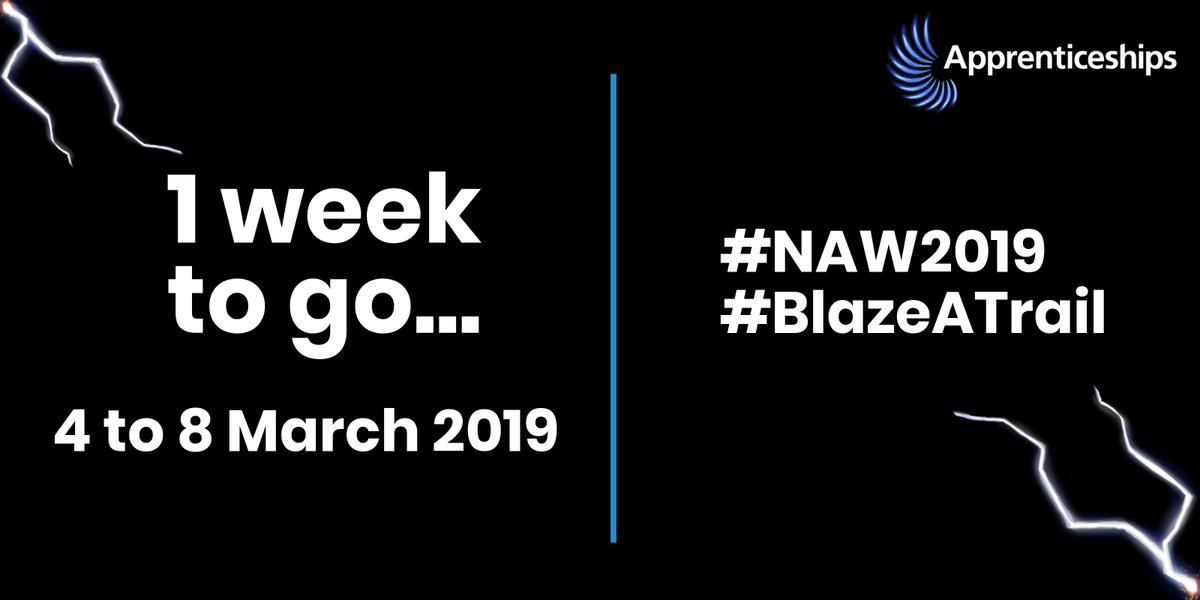 The countdown to #NAW2019 continues - 1 week to go!! ⏲️ #BlazeATrail