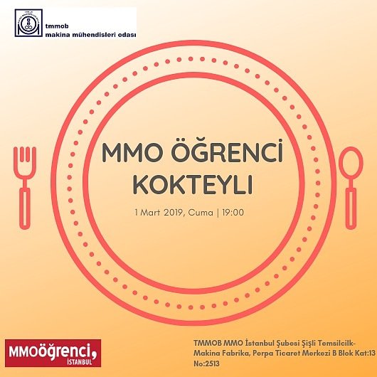 Merhaba arkadaşlar, cuma gecesi Şişli Perpada'daki Makina Fabrika'da dönemin ilk buluşmasını gerçekleştireceğiz. Hem tanıştığımız hem de eğlendiğimiz güzel bir akşam olacak, tüm öğrenci arkadaşlarımızı bekliyoruz, gelirken bölüm arkadaşlarınızı da davet edebilirsiniz.