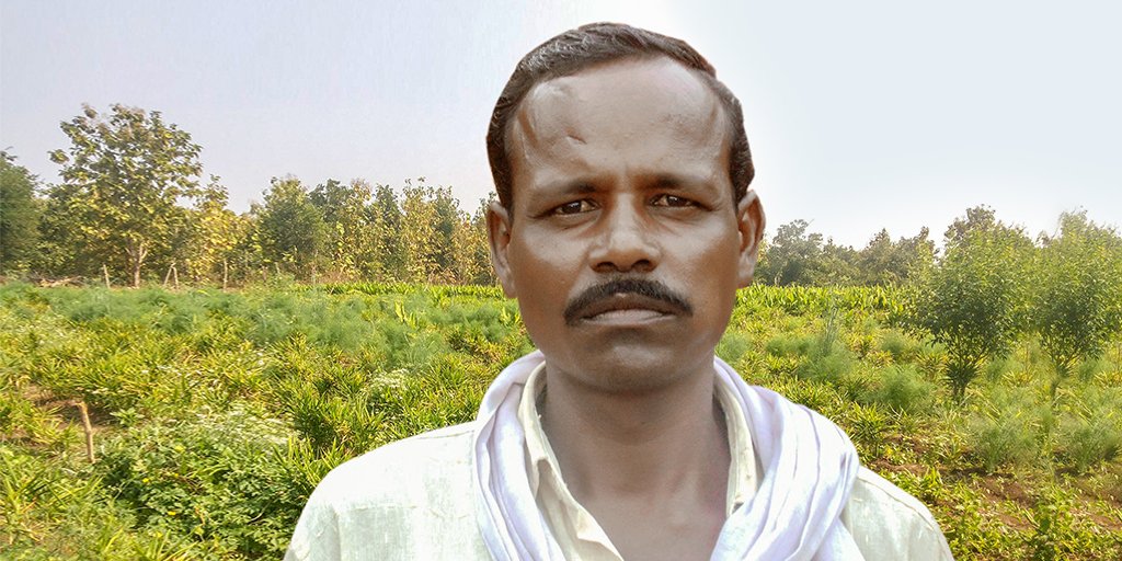 ril_foundation's tweet photo. Kensingh from #MP could cultivate only 2 out of his 6 acres land patch. The #RF supported Village Association helped him carry out levelling, bunding, &amp; deep ploughing, restoring soil fertility and enabling him to farm on his entire land for greater returns. #RFEnhancingLives https://t.co/VVdOvy3hYY