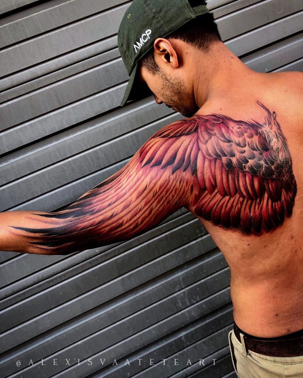 Waterproof Angel Wings Temporary Tattoo For Men Large Shoulder, Chest, And  Body Tattoo Stickers With Sexy Pattern Fake Boys Make Up Z0403 From  Misihan09, $4 | DHgate.Com