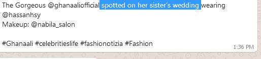zainwain's tweet photo. FFS! "Spotted on her sister's wedding"! Sounds like she wasn't planning to go to her sister's wedding but awain kisi aur party may janey ko tayar hoi aur awaragardi kartey hoey sister ki wedding may chali gai keh "hey, I was just in your neighborhood"
#FML #RIPContent https://t.co/Sb6H3jMJAT