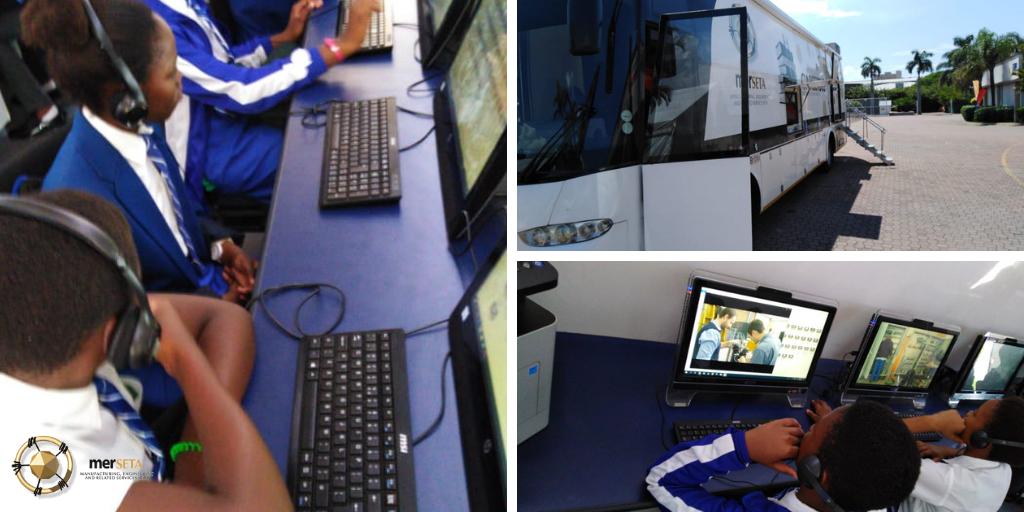 The Careerbus at the @WorldskillsSA competition, Durban International Convention Centre. #SkillsChangeLives #MSTMSETA