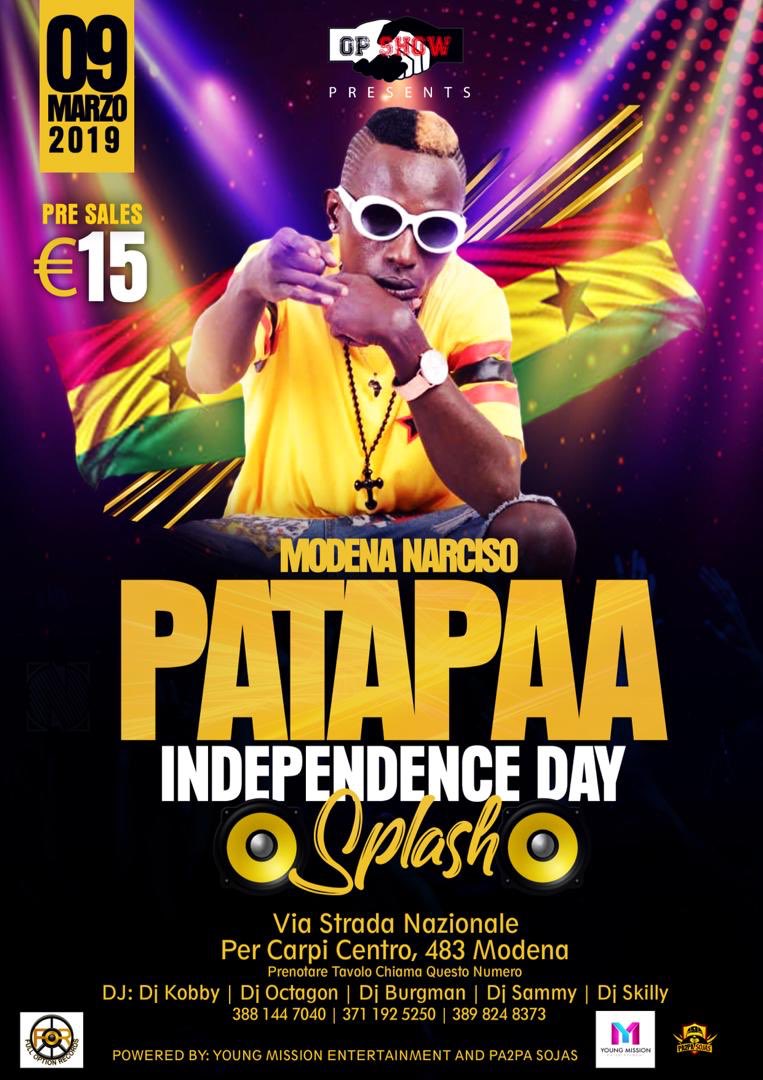 PatapaaGh's tweet photo. Italy - Modena Get Ready !!! History will be made on the 9th March 🔥🔥🔥Shoutouts To #OpShow 💪💪💪
Bless up @youngmissionent.paris ✔️✔️
#Pa2PaSojas https://t.co/V3Mb32U4h0