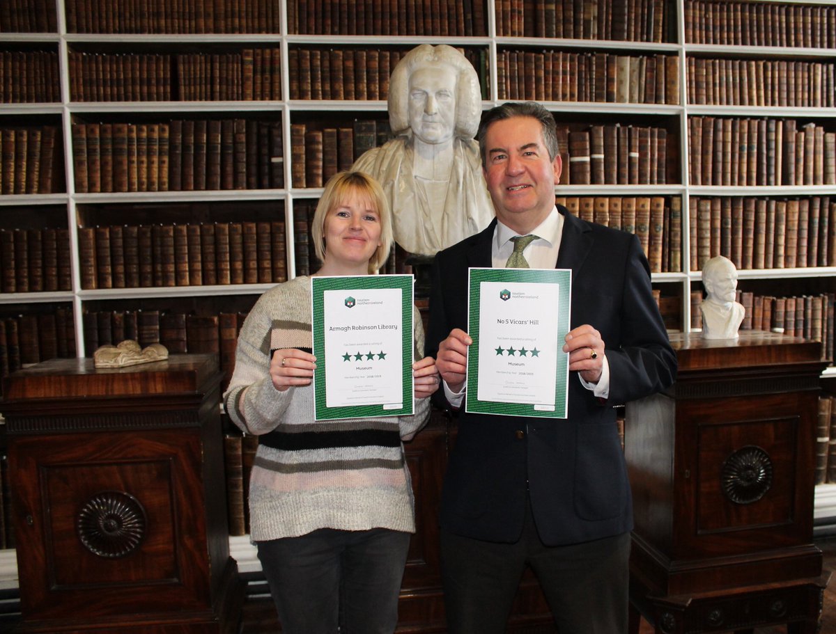 ArmRLib's tweet photo. The whole team is delighted that we have retained our four-star grade within Tourism NI's #VisitorAttractionGrading.  Quotations from the report: "What you do, you  do well." and "I cannot speak highly enough of the experience you all  offer." :-) https://t.co/O2y6a1M2aY