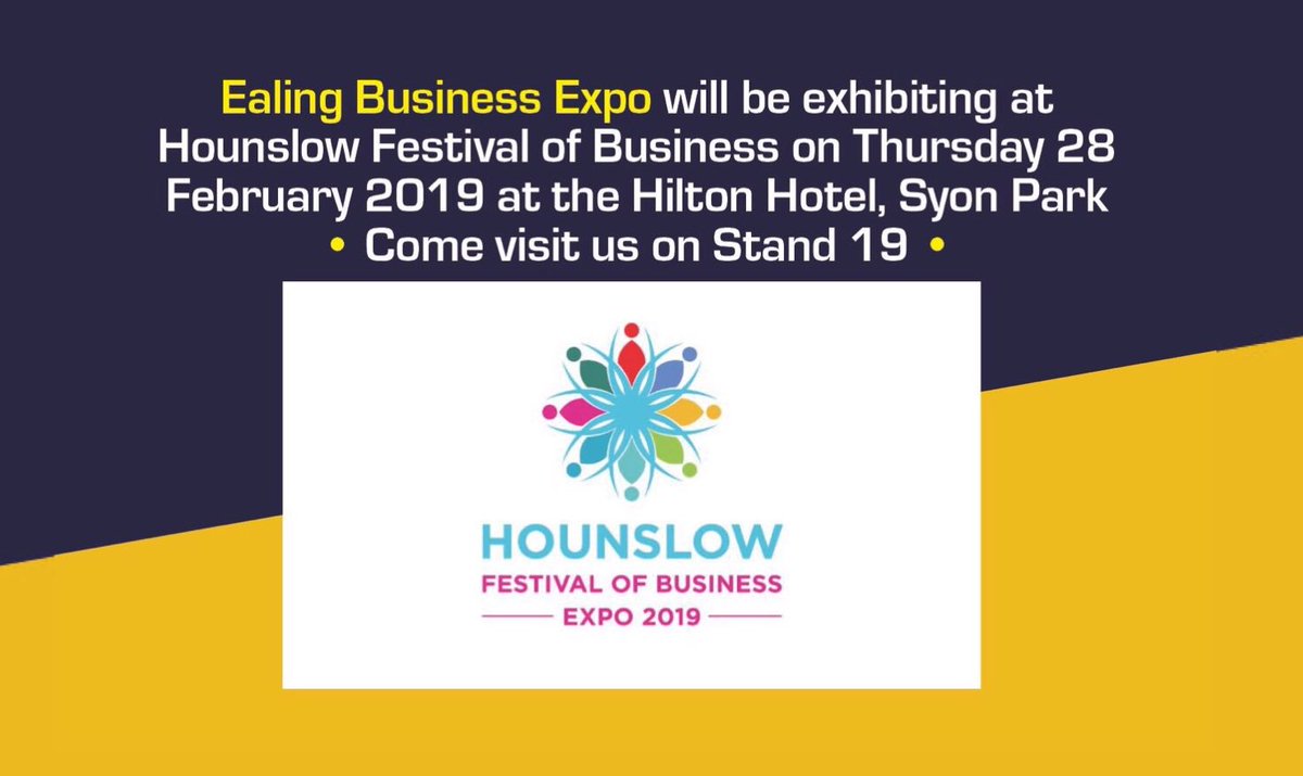 EalingBizExpo's tweet photo. Come up and see me - #EalingBizExpo will be exhibiting on Stand 19 at the Hounslow @festivalofbiz on Thu 28 Feb at @HiltonSyonPark, to spread the word about #EalingBizExpo2019
Stands are still available, contact Gerry at @fhwem to book one (you could end up set up next to us!) https://t.co/6YIaajWqlR