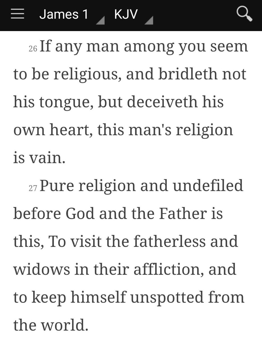 OnOurWay2Heaven's tweet photo. Pure religion and undefiled before God and the Father is this, To visit the fatherless and widows in their affliction, and to keep himself unspotted from the world. https://t.co/12rqddHBsK