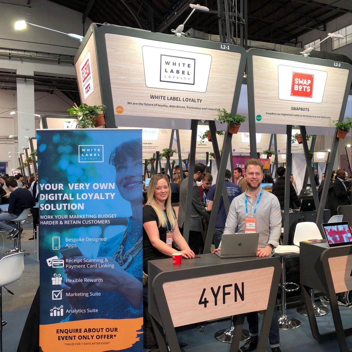 We are here!! #MWC19 #4YFN Get your flexible loyalty solution. Come see us on the Great British stand (L2.1) #whitelabelloyalty #GREATTrade