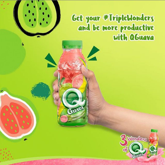 Official_MNCTV's tweet photo. Sudah semangatkah kamu hari ini?
Nikmatnya sebotol QGuava dengan kandungan #TripleWonders -nya, bisa jadi alasan kamu untuk bersemangat loh! Karena selain sehat, bisa bikin perut kamu kenyang dan nyaman, Lho!
Be more productive with QGuava ya, Q Bee!
#QGuava #QJuice #RealGuava https://t.co/7Op0Avw9an