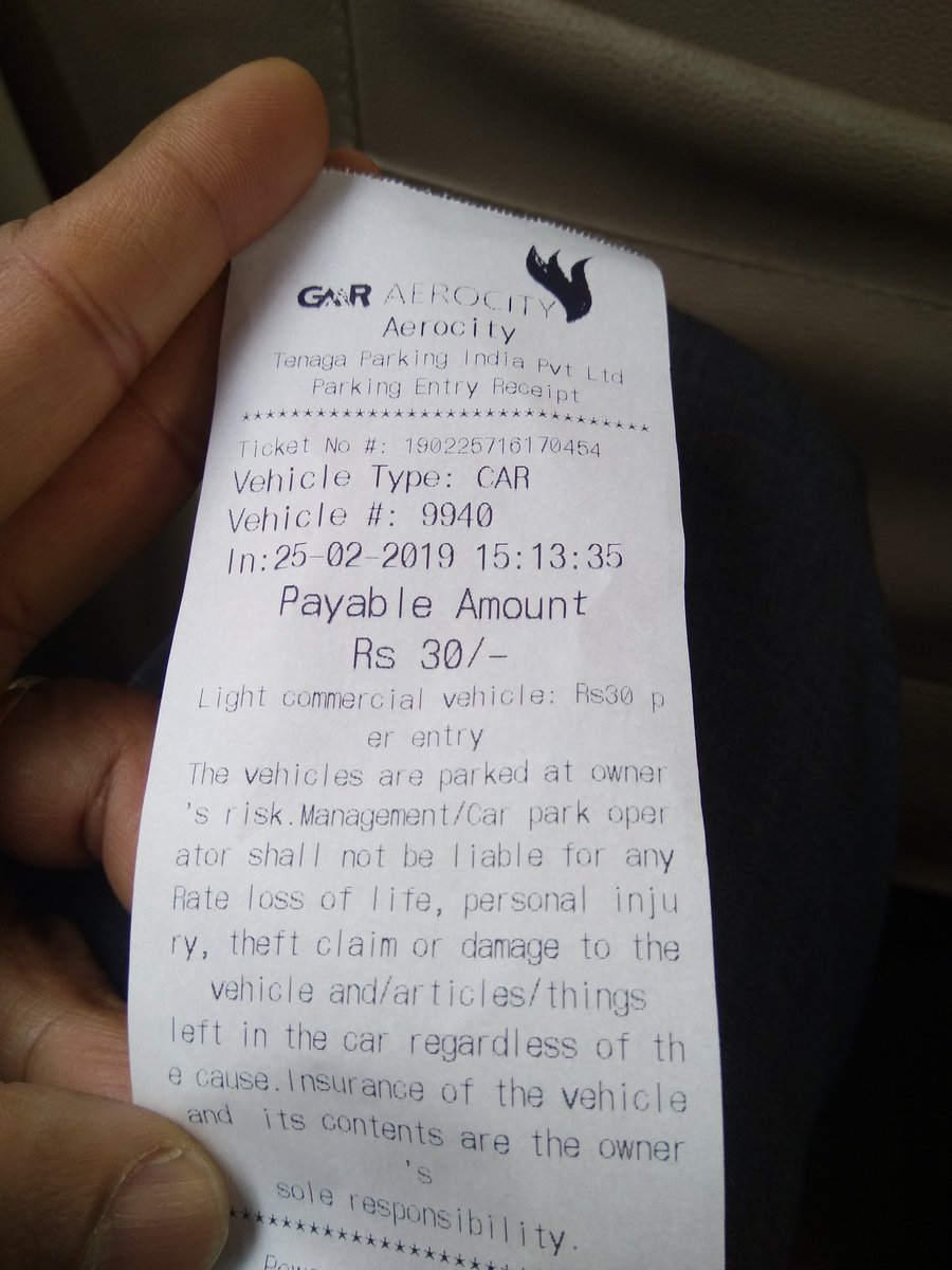 shiv_jags's tweet photo. New scam from #GMR #aerocity. Charging 30/- from every cab only for drop-off saying it's for parking https://t.co/6BuJhnzHEz