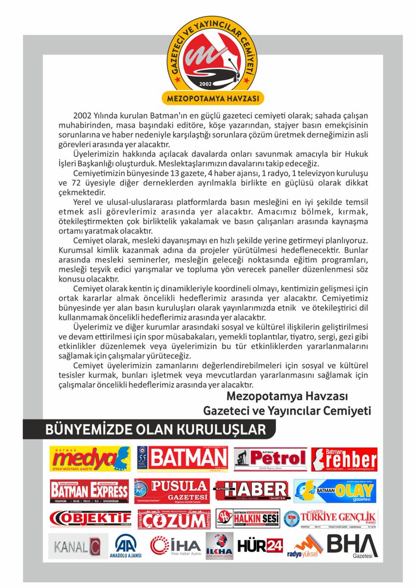 Cemiyetimizin manifestosu: