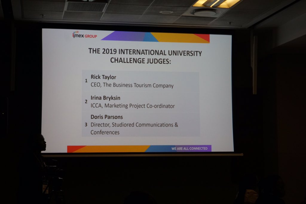 SinaBuente's tweet image. #ICCAworld is involved in many sessions today during BondDay at #MeetingsAfrica19. Our team member Irina is part of the judging panel for the @IMEX_Group FLF. Many future leaders in the room. 🎓